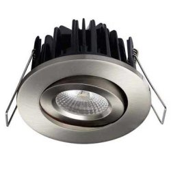 TELLA Classic downlight 8W/3000 Kelvin Tilt, brushed
